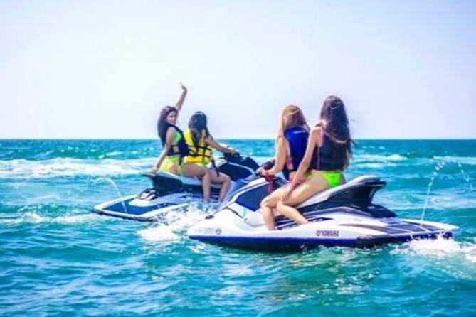Jet Skiing Sport with Drone
